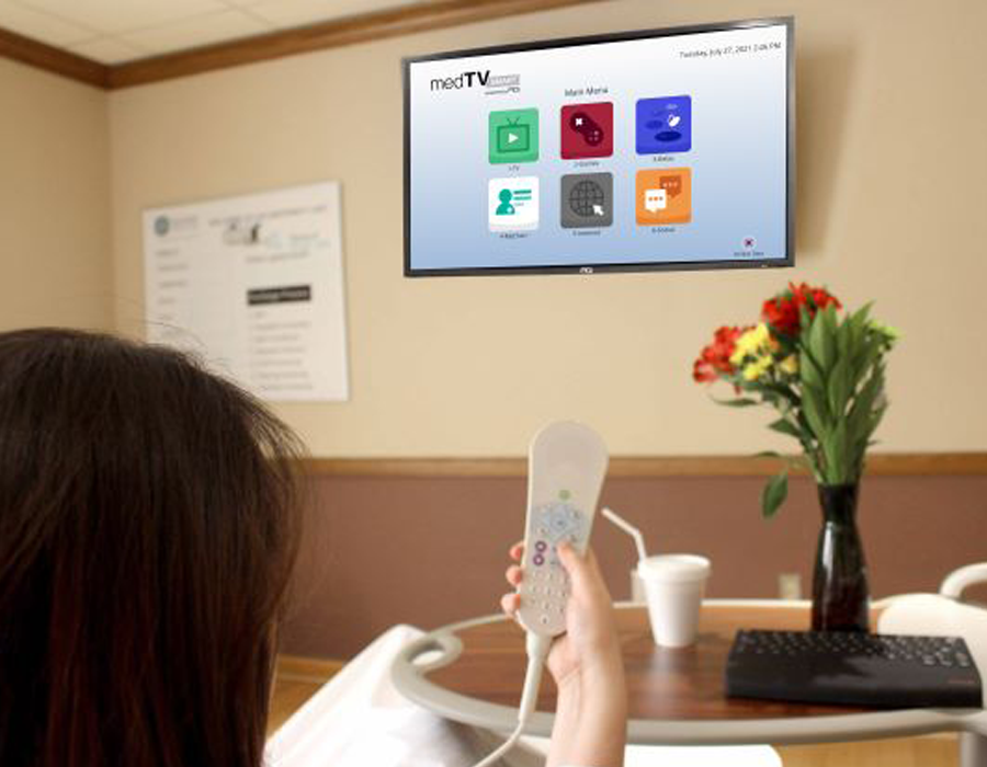 LR A-Series in a hospital room with MyChart screenshot 6 tile