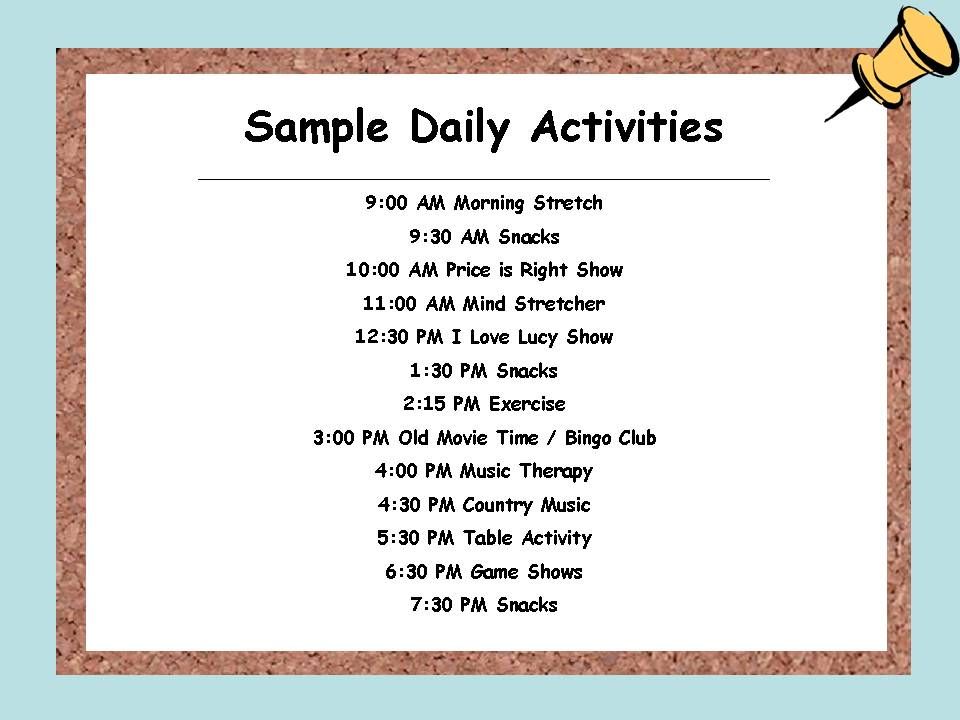 daily activities