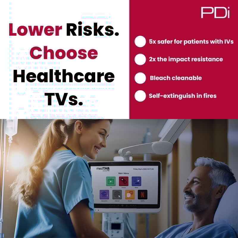 pdi medtab personal healthcare tablet with nurse and patient