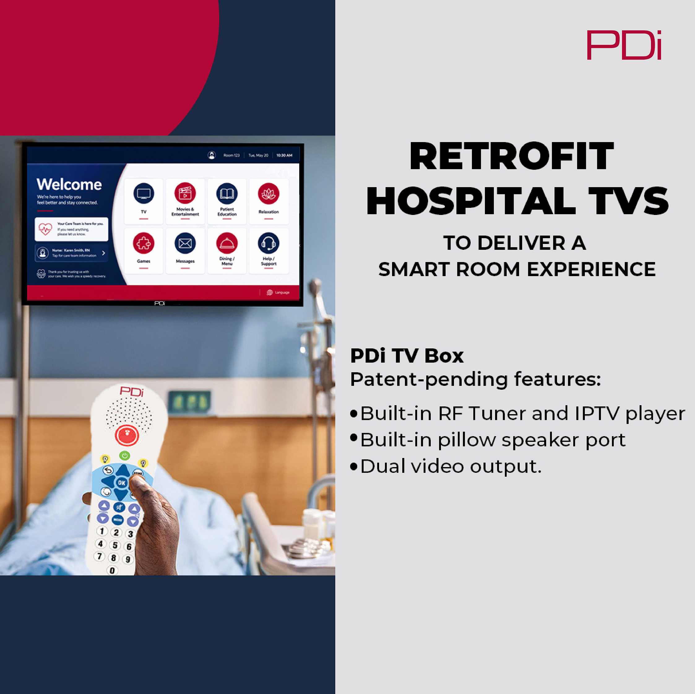 PDi TV Box to Retrofit Smart Hospital Rooms