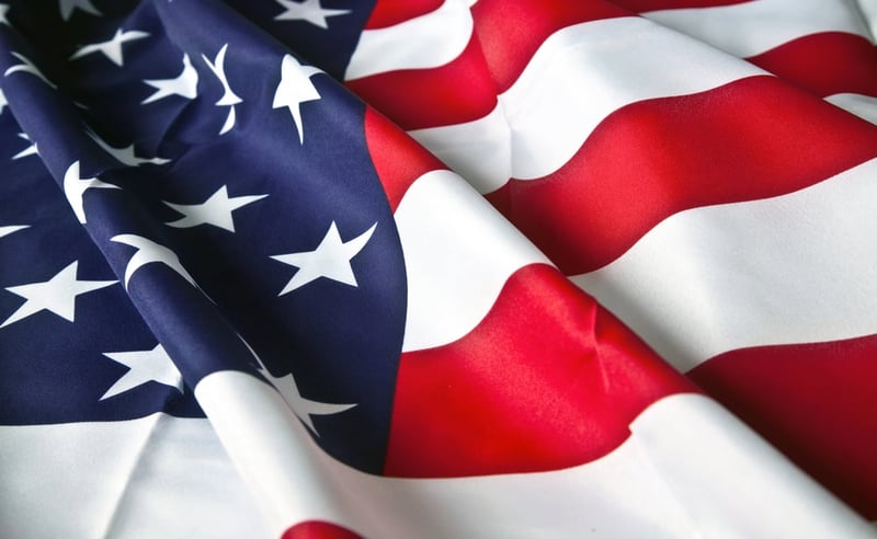 picture of the American flag with wavy texture-1