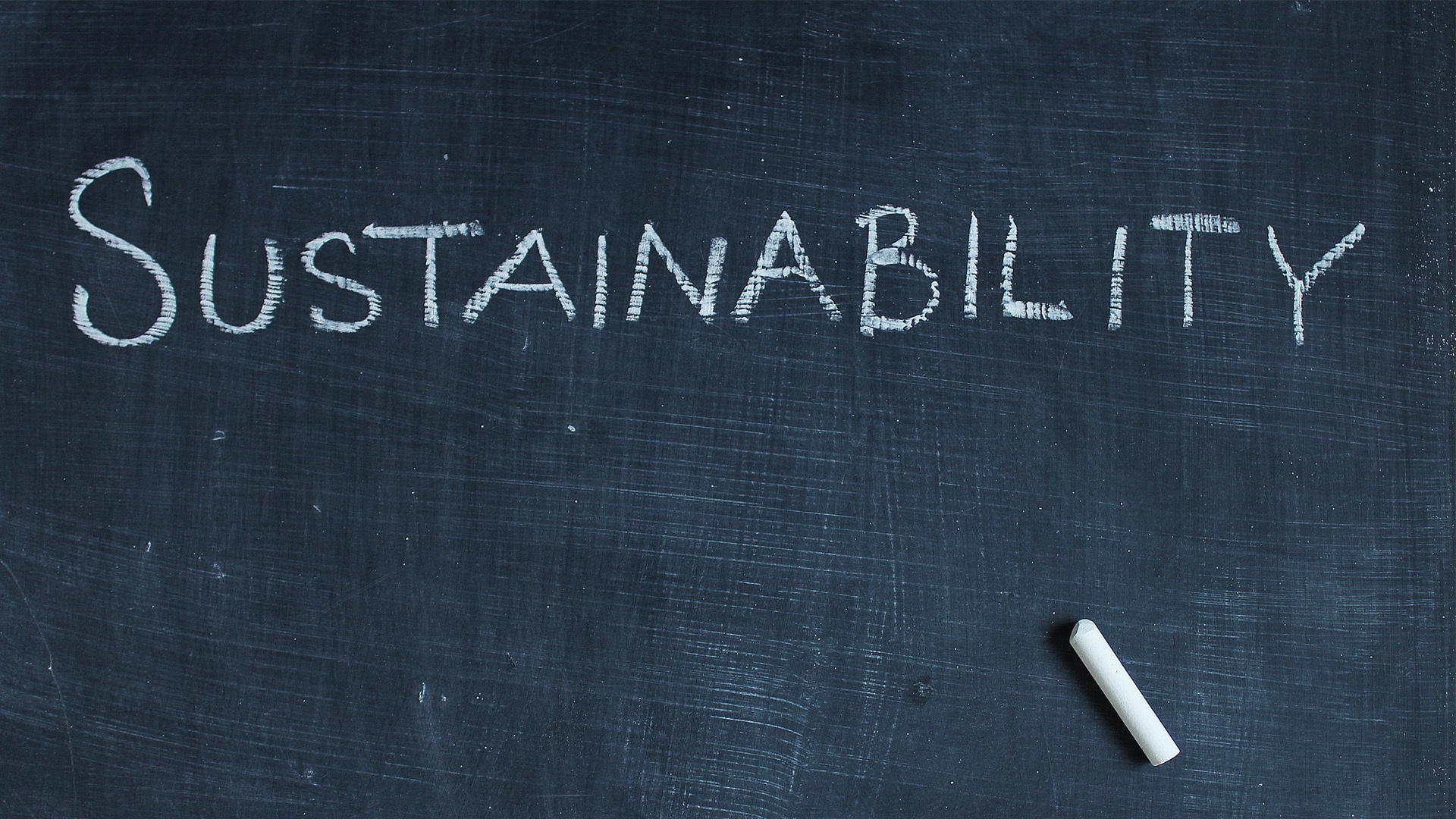 sustainability chalkboard