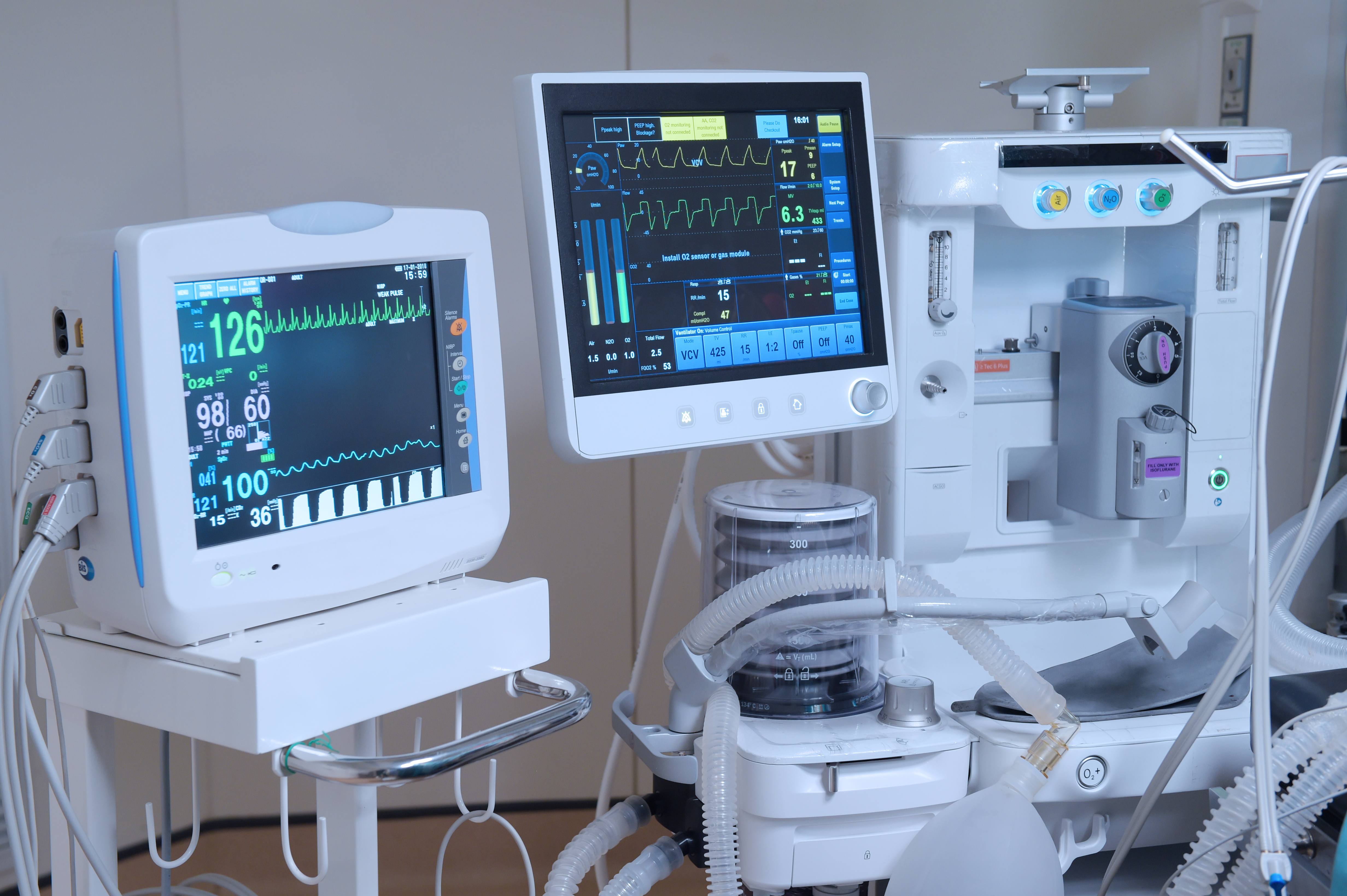 Medical equipment in a hospital 